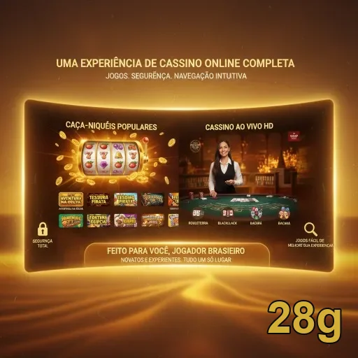 Ilustração de Explore o app móvel da 28g para cassino ao vivo