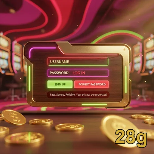 Ilustração de Explore o app móvel da 28g para cassino ao vivo