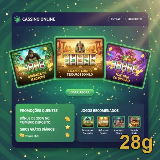 Ilustração de Explore Jogos ao Vivo no 28g com Diversão Instantânea