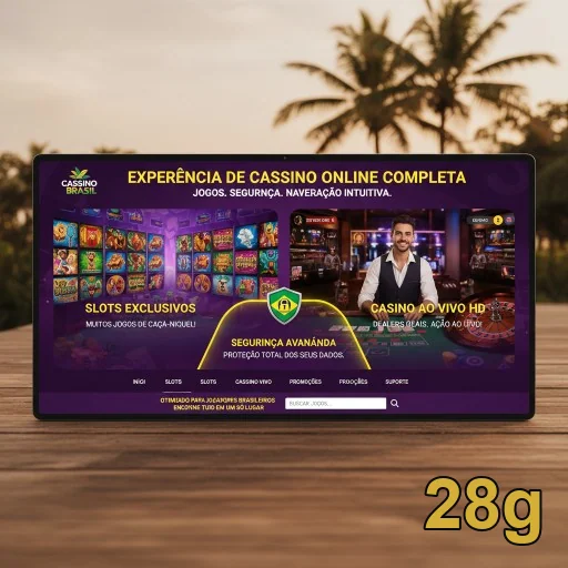 Ilustração de Explore Jogos ao Vivo no 28g com Diversão Instantânea